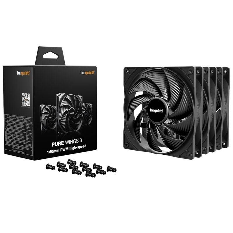 Be Quiet! PURE WINGS 3 140 mm PWM HS 3-Pack (BL138)-0