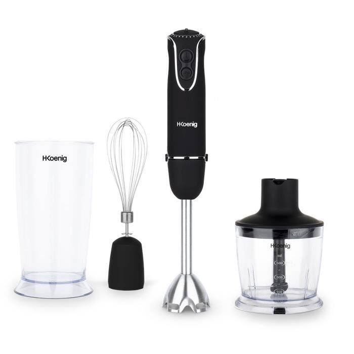 H.Koenig Staafmixer - MIX75 - 850 W - 5 Snelheden + Turbo 5-speed-0