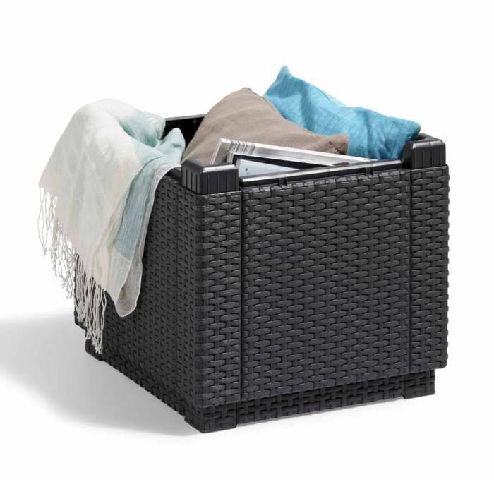 Keter Cube Graphiet Opbergpoef 213816 422801-2