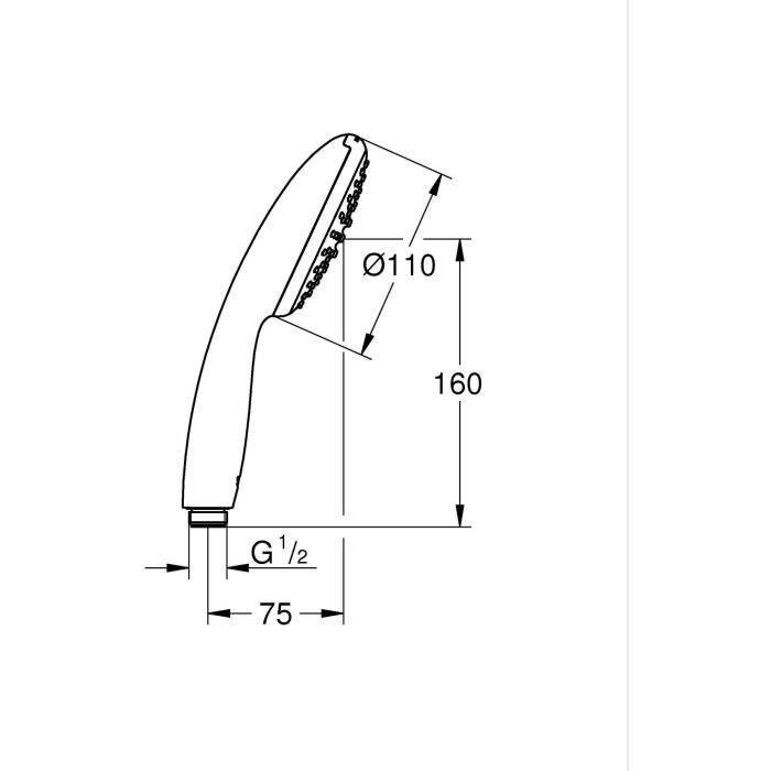 GROHE Vitalio Start 110 Douchkop 27940001 - Regenstraal - Chroomafwerking-3