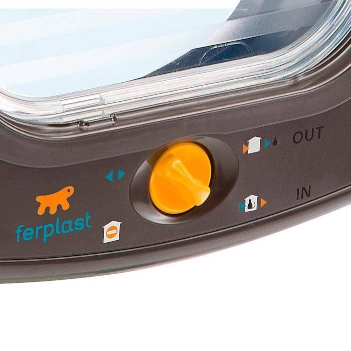 FERPLAST Swing Plastic Kattenluik - 26,2 x 10,2 x 31,2 cm - Bruin - Voor Grote Katten en Kleine Honden-2
