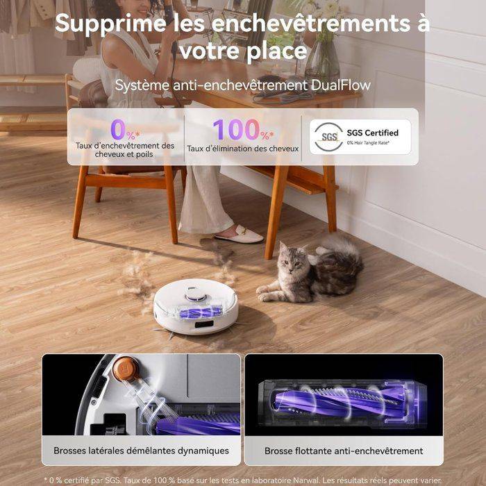 NARWAL Freo Z10 - Robotstofzuiger en Mop met Anti-Tangle Systeem - 15000 Pa - Autonome Basis - Reiniging bij 75°C-3