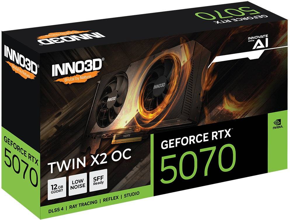 Inno3D RTX5070 TWIN X2 OC 12GB GDDR7 HDMI 3x DP N50702-12D7X-195064N 3xDP-1