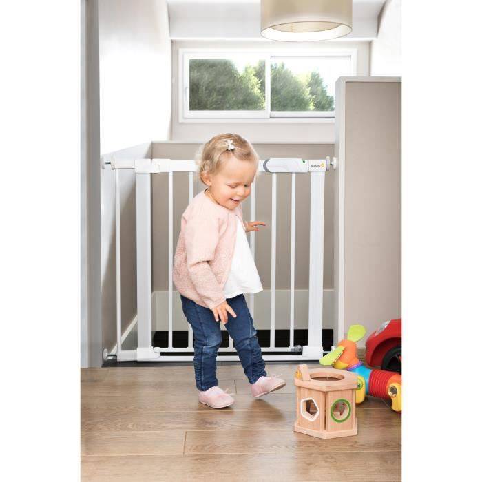SAFETY 1ST Flat Step Veiligheidshek - 73 tot 80 cm - Witte Metaal - Drukgemonteerd-1