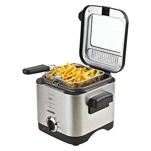Mesko Home MS 4910 Frituurpan 1,5 L 900 W Zwart/Satijnstaal-0