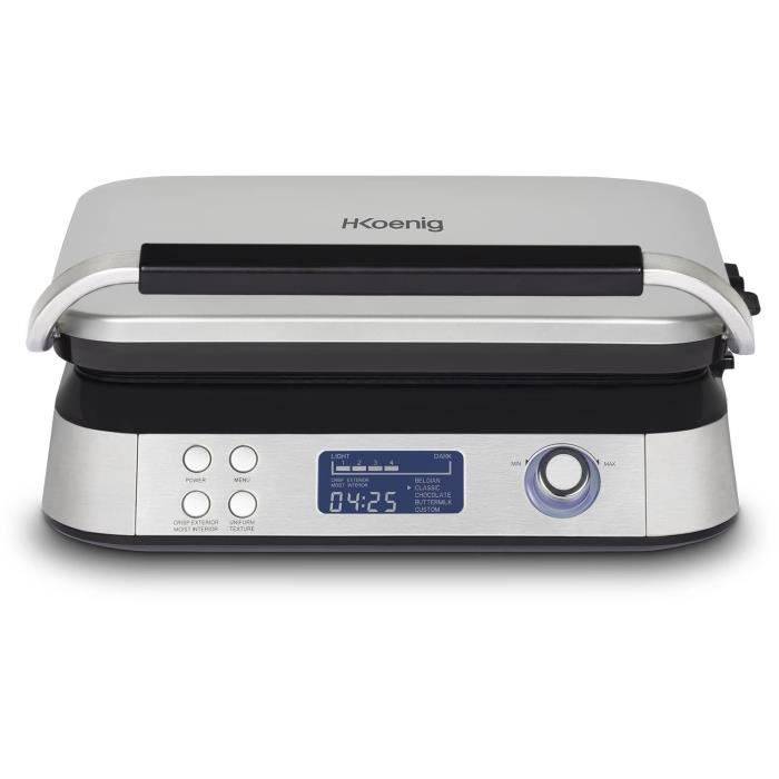 HKoeNIG Wafelmaker - GFX800 - Kookoppervlak 12 x 12,5 cm - 5 Kookprogramma's - Antiaanbaklaag - 1600 W-3