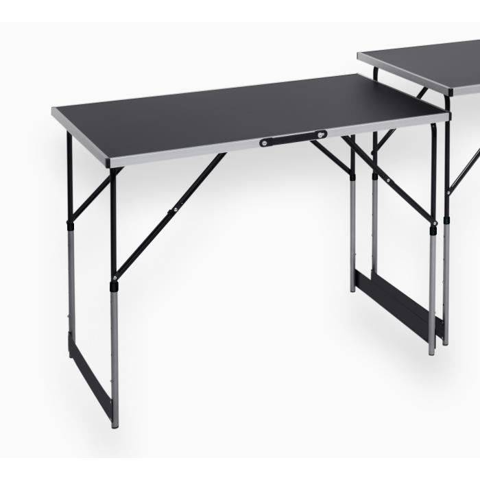 MEISTER Set van 3 Behangtafels - Multifunctioneel - Aluminium - Verstelbare Hoogte-1