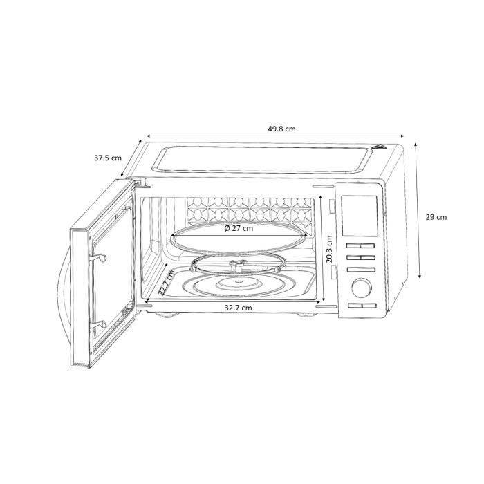 CONTINENTAL EDISON CEMO25SG13S3 Combinatie Magnetron, 25 L, Zilver-4
