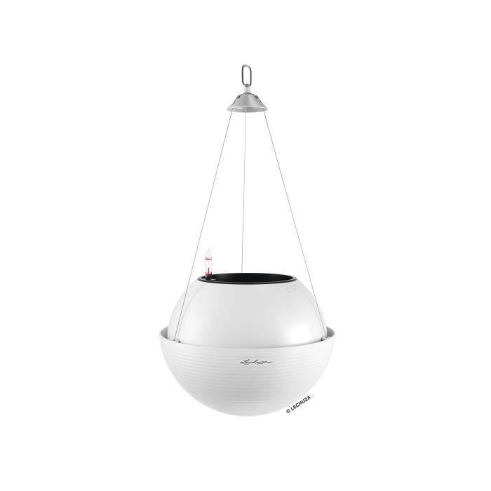 LECHUZA Hangende Plantenbak BOLA Color 32 ALL-IN-ONE - Ø 32 x 25 cm - Wit 443305-0