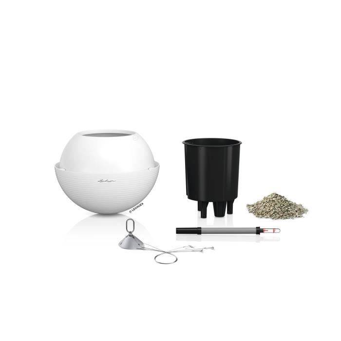LECHUZA Hangende Plantenbak BOLA Color 32 ALL-IN-ONE - Ø 32 x 25 cm - Wit 443305-3