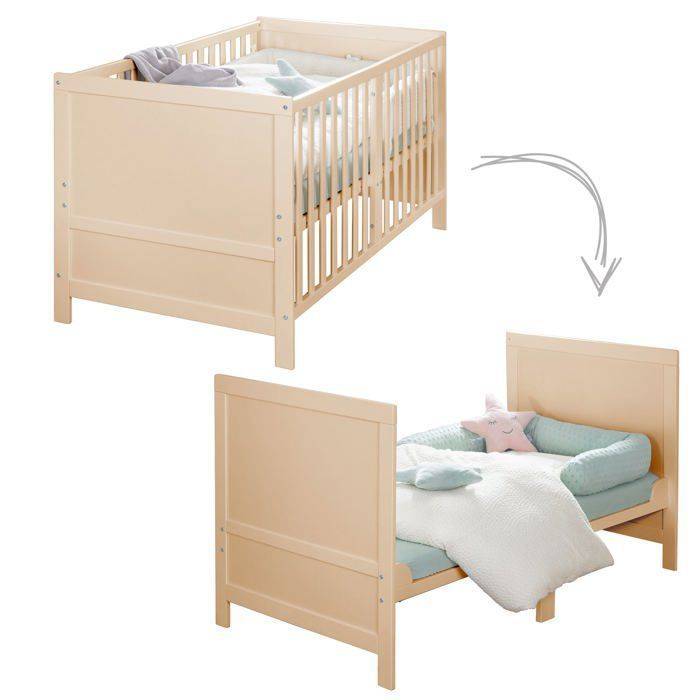 ROBA Convertible Babybed - 70 x 140 cm - EASY SLEEP - Natuurlijke Hout-0