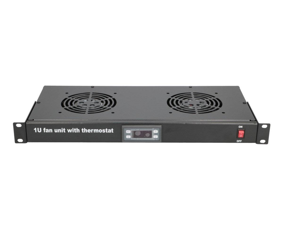 Extralink Ventilatorpaneel 19 2 Ventilatoren met Thermostaat-0