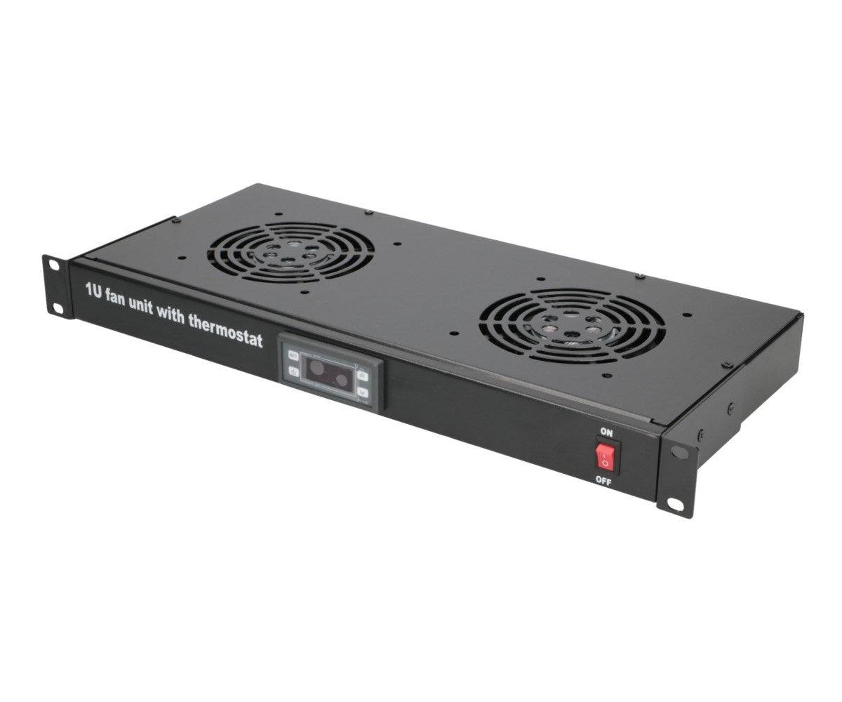 Extralink Ventilatorpaneel 19 2 Ventilatoren met Thermostaat-4