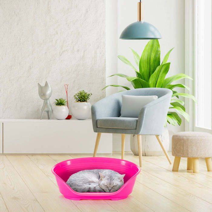 FERPLAST Siesta Deluxe Hondenmand - Roze - 49x36x17,5 cm-1