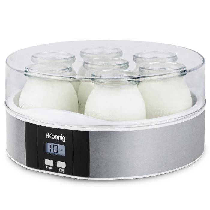 HKoeNIG Yoghurtmaker - ELY70 - 7 x 160 ml Potjes - Programmeerbaar tot 15 Uur - 15W-1