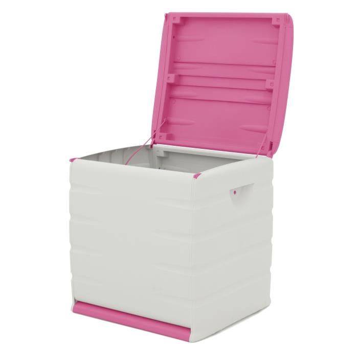 PLASTIKEN Ruimtebesparende Opbergkist met Wielen 190 L Fuchsia-1