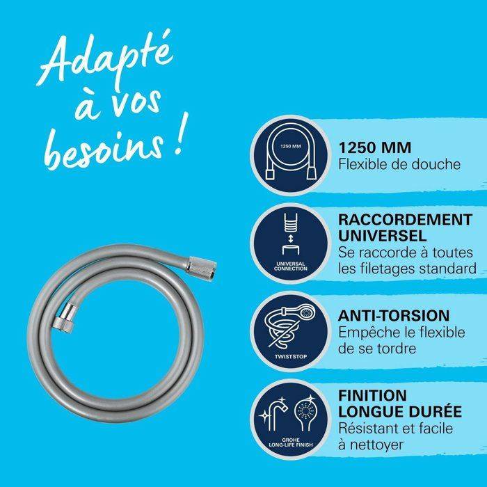 GROHE VitalioFlex Trend Doucheslang 1,25 m Chroom-3