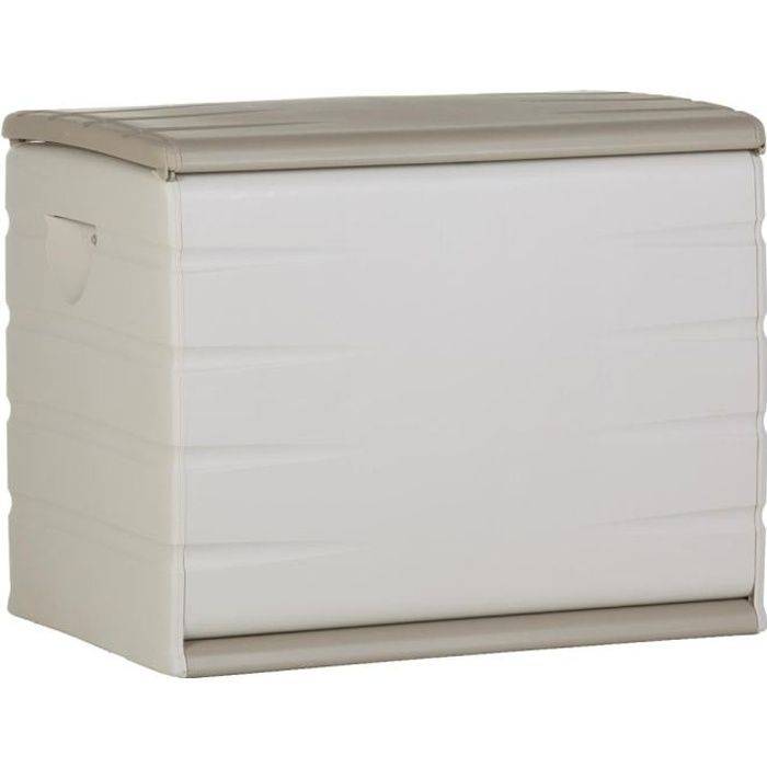 PLASTIKEN 260 L Opbergdoos Binnen/Buiten Slotbaar met Wielen Beige-0