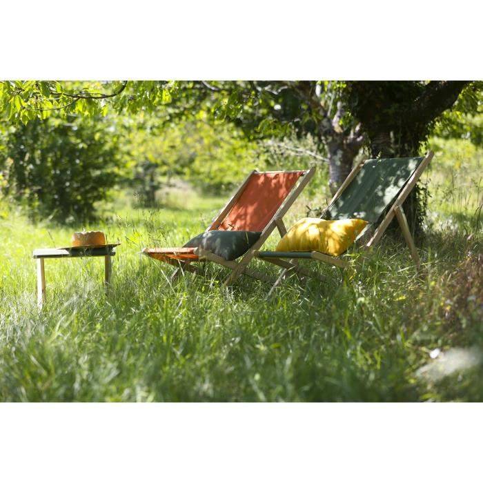 Octopia Houten Ligstoel - PRIVÉTUIN - Paprika - Waterafstotend-2