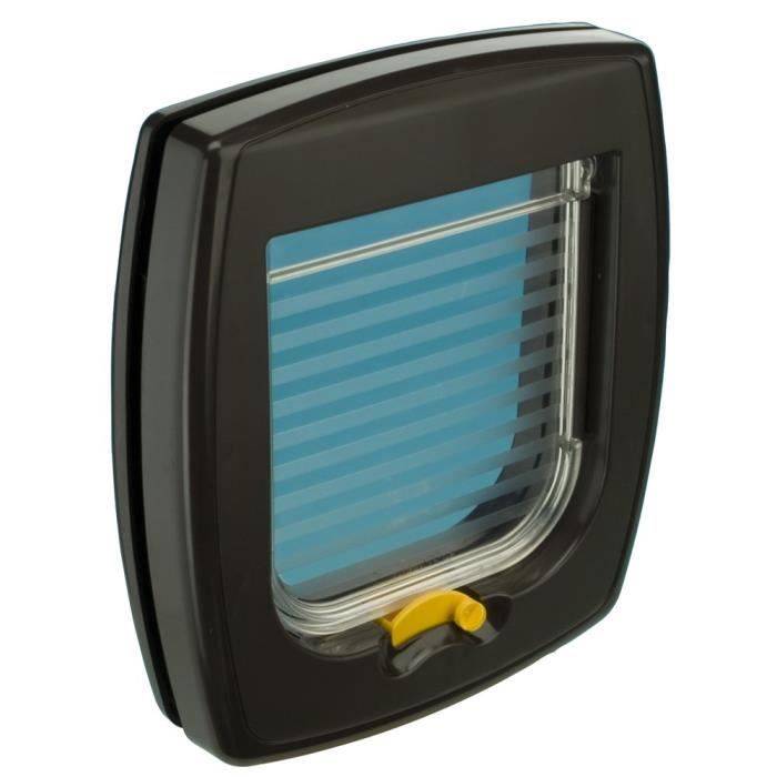 Ferplast Swing 1-Deurs Kattenluik - 2-Positie Vergrendelingssysteem - Bruin - Klein - Plastic 1-Door-0