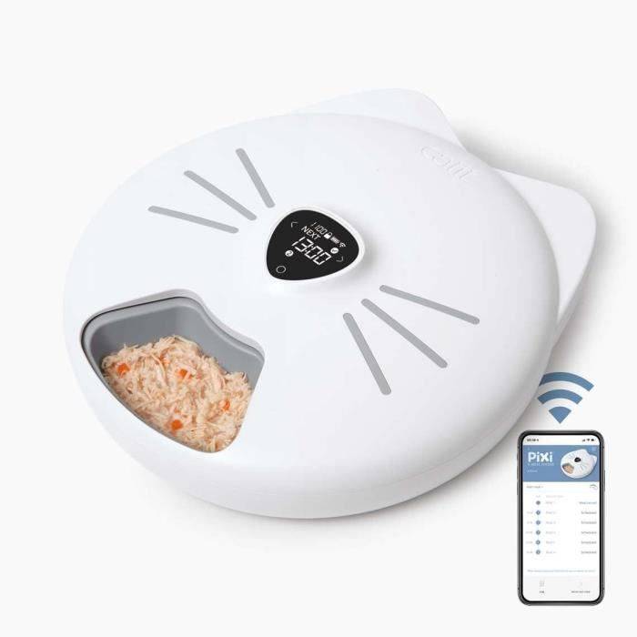 CATIT PIXI SMART Verbonden Kattenvoederdispenser - 6 x 170 ml - LCD Touchscreen-0