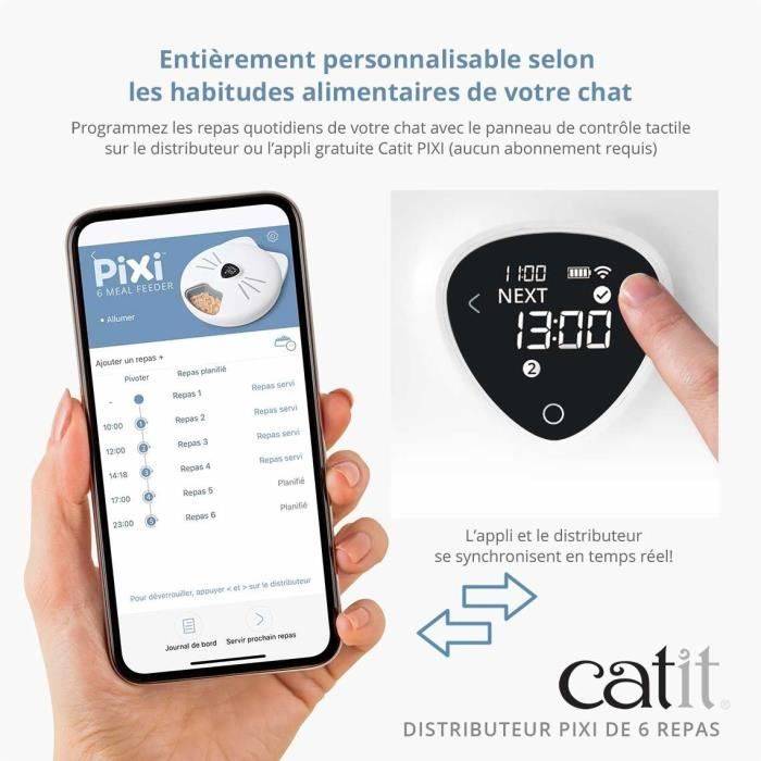 CATIT PIXI SMART Verbonden Kattenvoederdispenser - 6 x 170 ml - LCD Touchscreen-2