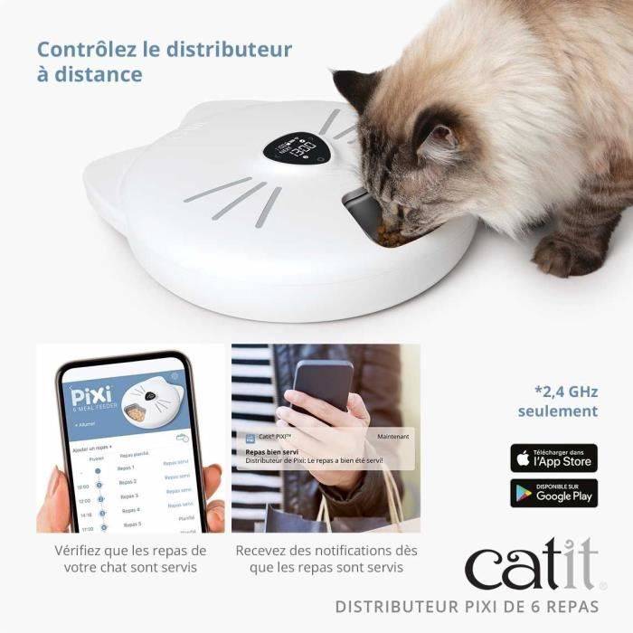CATIT PIXI SMART Verbonden Kattenvoederdispenser - 6 x 170 ml - LCD Touchscreen-3