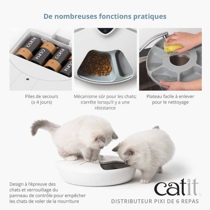 CATIT PIXI SMART Verbonden Kattenvoederdispenser - 6 x 170 ml - LCD Touchscreen-4