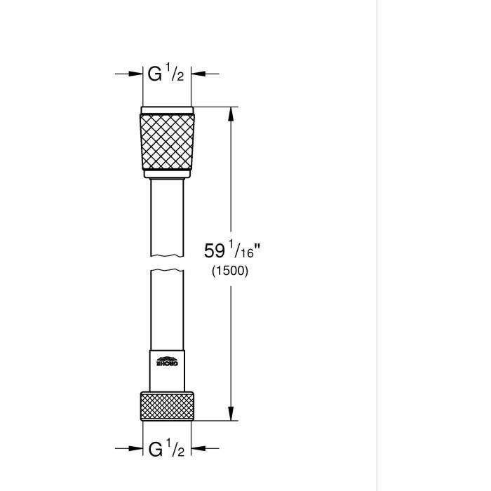 GROHE Flexibele Douchekop - 1,5 m - Chroom - VitalioFlex Trend-2