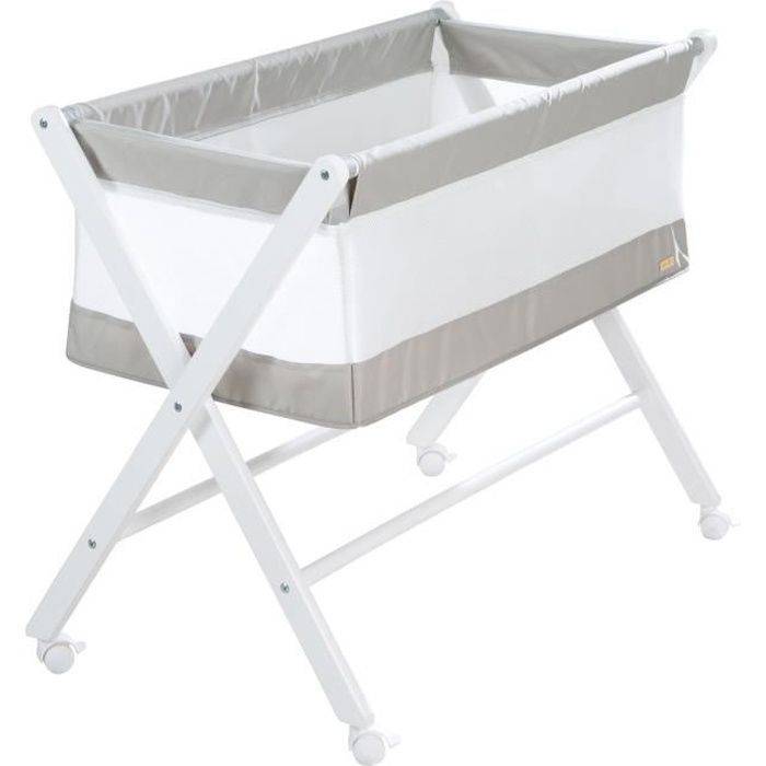 Vouwbed voor Co-Sleeping - ROBA - Canvas en Gaas - 90 x 45 cm - Grijs/Wit-0