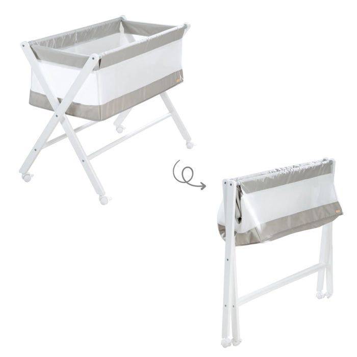 Vouwbed voor Co-Sleeping - ROBA - Canvas en Gaas - 90 x 45 cm - Grijs/Wit-3