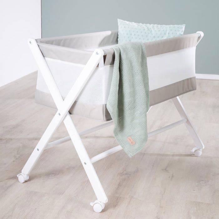 Vouwbed voor Co-Sleeping - ROBA - Canvas en Gaas - 90 x 45 cm - Grijs/Wit-4