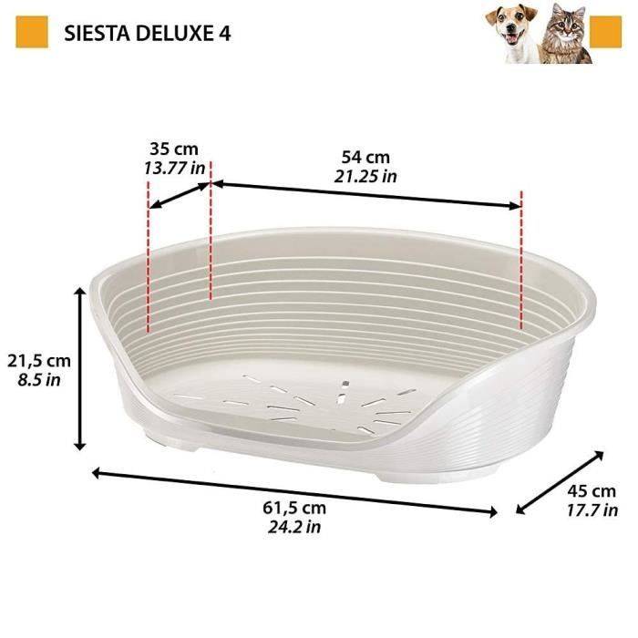 FERPLAST Siesta Deluxe Mand Maat 4 - 61,5x45x21,5 cm - Donkergrijs-1