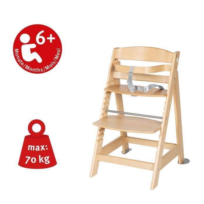 ROBA Born Up 2-in-1 Convertible Kinderstoel + Verstelbare Bouncer - Sternenzauber - Natuurlijk Hout - Vanaf Geboorte-1