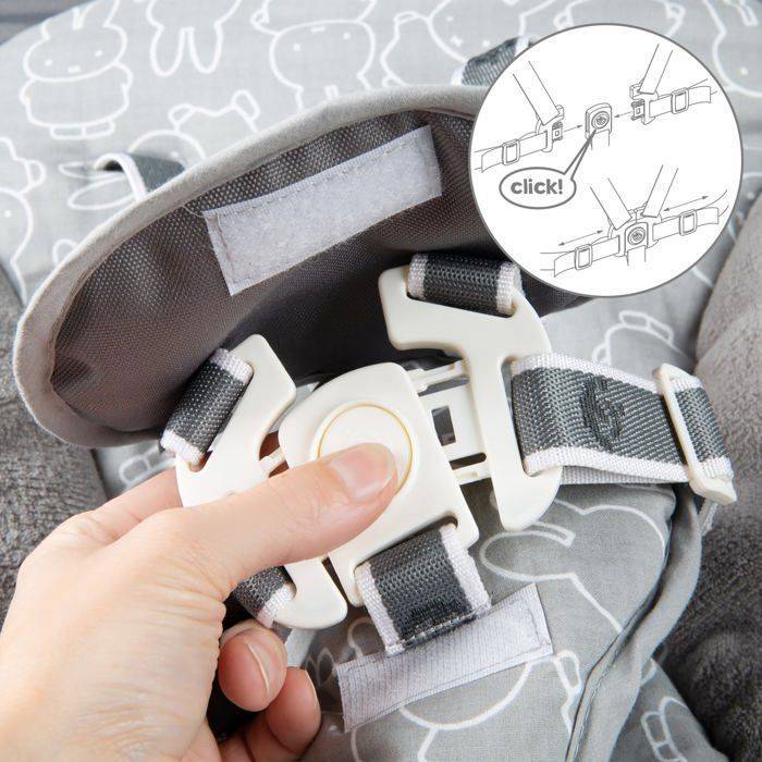 ROBA Born Up 2-in-1 Convertible Kinderstoel + Verstelbare Bouncer - Sternenzauber - Natuurlijk Hout - Vanaf Geboorte-2