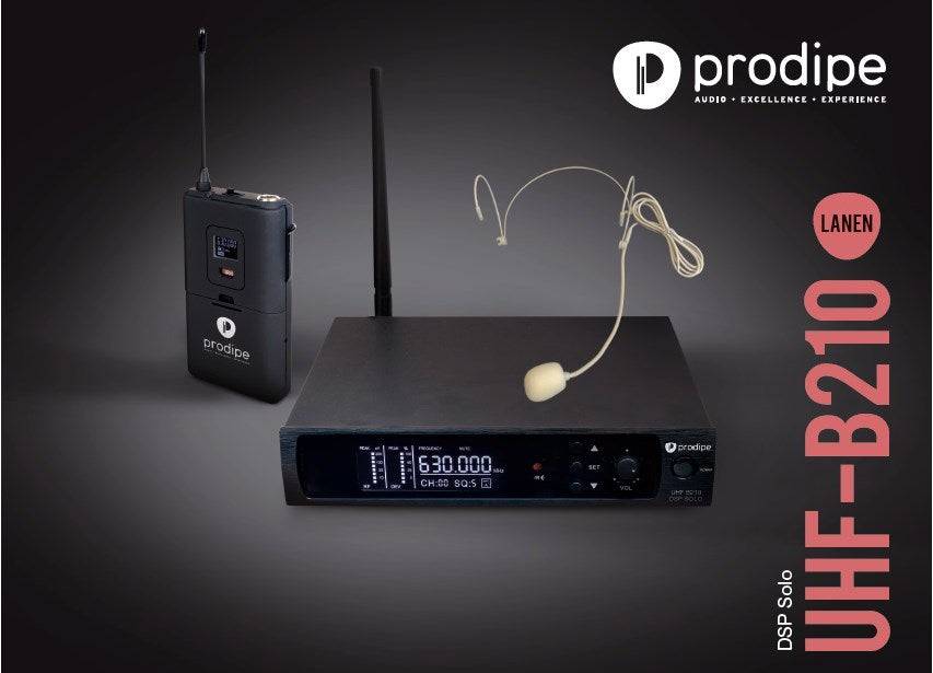 PRODIPE UHF Draadloos Headset Systeem 2000 g 200 x 400 x 200 mm Model PROHEADSETB210SOLOUHF-0
