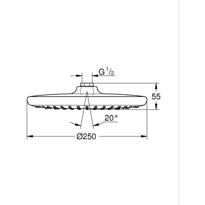 GROHE Vitalio Start 250 Douchekop 250 mm - Chroom - 26815000-1