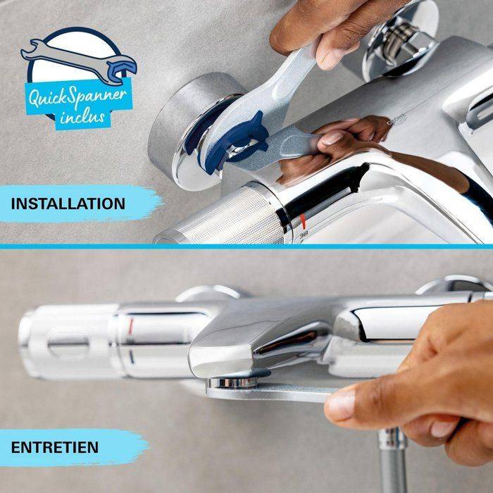 GROHE Start Bad/Douche Mengkraan - Automatische Omsteller - Waterbesparend - Chroom-4
