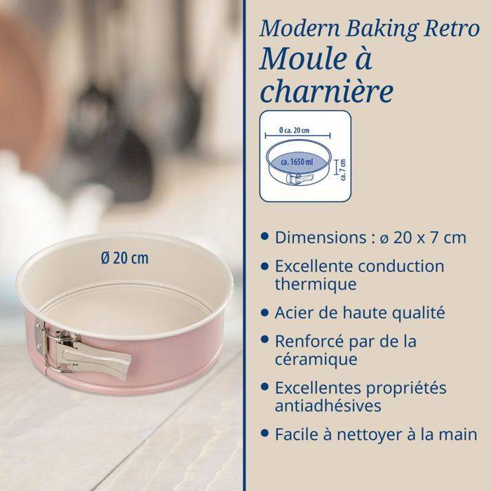 Dr. Oetker Set van 2 Ronde Taartvormen en Laag Taartvorm - Retro - 18 en 20 cm-2