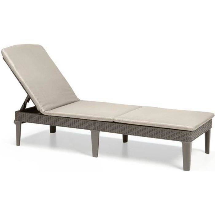 Allibert by KETER Ligstoel - Jaipur - Wickerlook Kunststof - Cappuccino-0