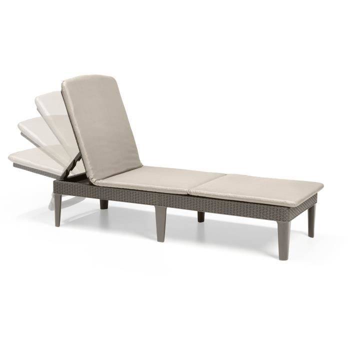 Allibert by KETER Ligstoel - Jaipur - Wickerlook Kunststof - Cappuccino-2