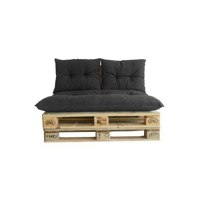 PRIVATE GARDEN Classic Pallet Kit - Slate Matras + 2 Rugkussens-0