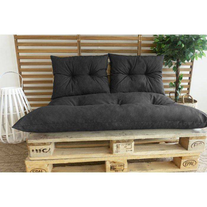 PRIVATE GARDEN Classic Pallet Kit - Slate Matras + 2 Rugkussens-1