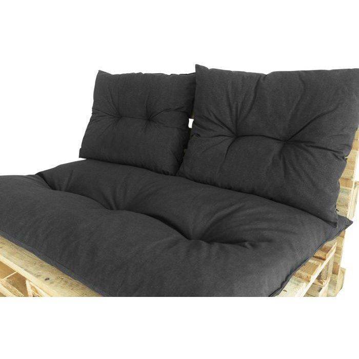 PRIVATE GARDEN Classic Pallet Kit - Slate Matras + 2 Rugkussens-2