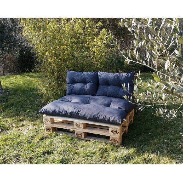 PRIVATE GARDEN Classic Pallet Kit - Slate Matras + 2 Rugkussens-4
