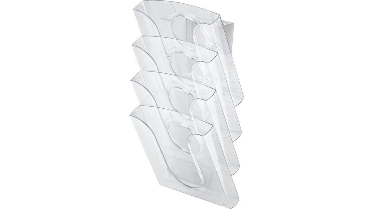 LEITZ Tafel-/Wandbrochurehouder - DIN A4, Helder - 4 Stuks-0