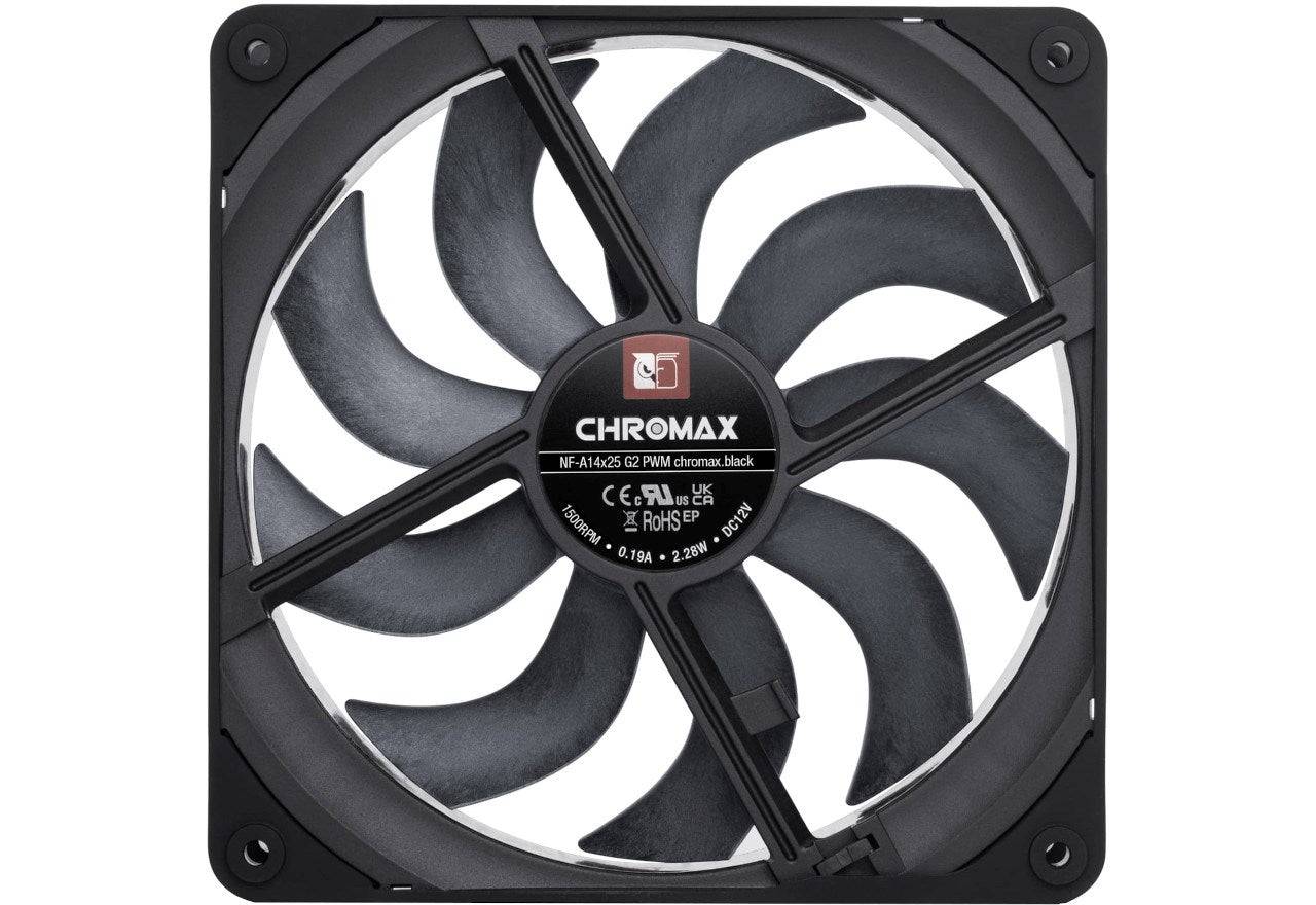 Noctua NF-A14 x 25 G2 PWM chromax.black 140 mm ventilator-0