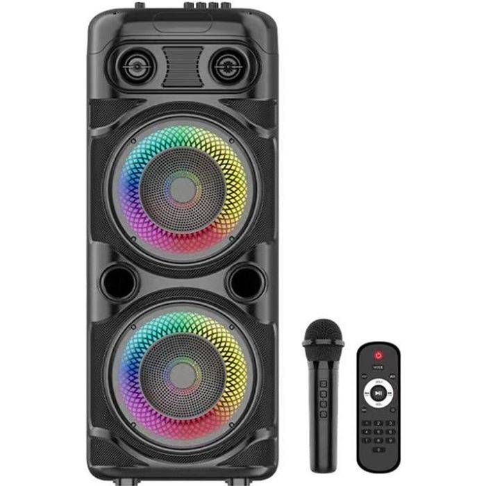 INOVALLEY Karaoke Speaker met Verlichting - KA123-XXL - 900W - Bluetooth V5.0 - Zwart-0
