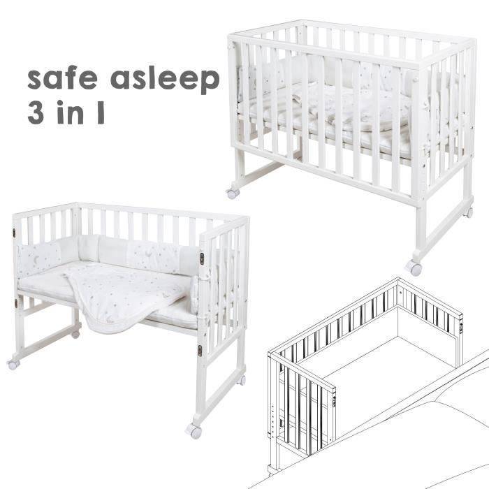 3-in-1 Co-Sleeping Bed - ROBA - SAFE ASLEEP - 'Sternenzauber' Inclusief - Wit-2