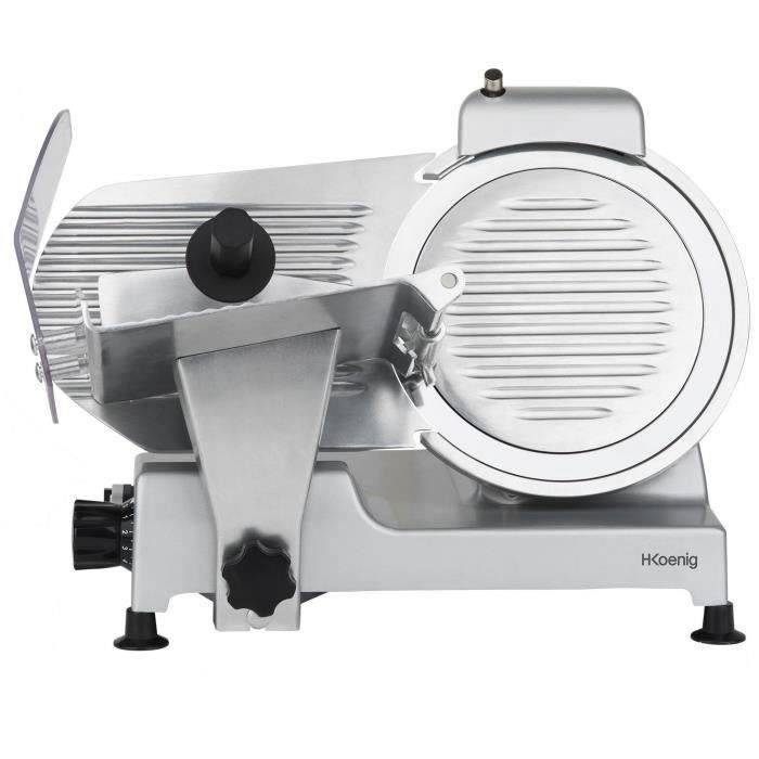 H.Koenig Vlees Snijmachine - MSX252 - 25 cm Mes - Verstelbare Dikte 0-12 mm-0